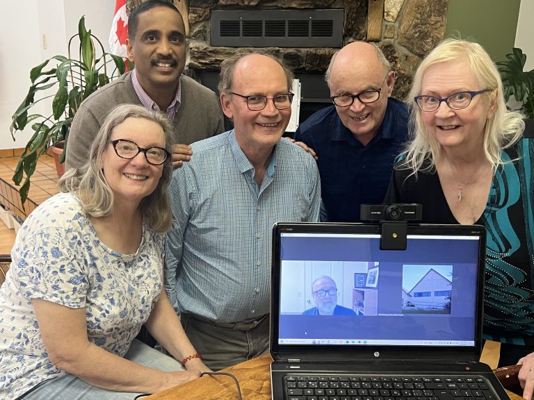 Board Members after Board meeting Sept 21.2023 ( Peter Chynoweth, Alison Mackay, Bejoy Mathew, Alistair Mackay, Dave Goodwin, Norma Jean Atkinson) Not in picture- Marlene Swain